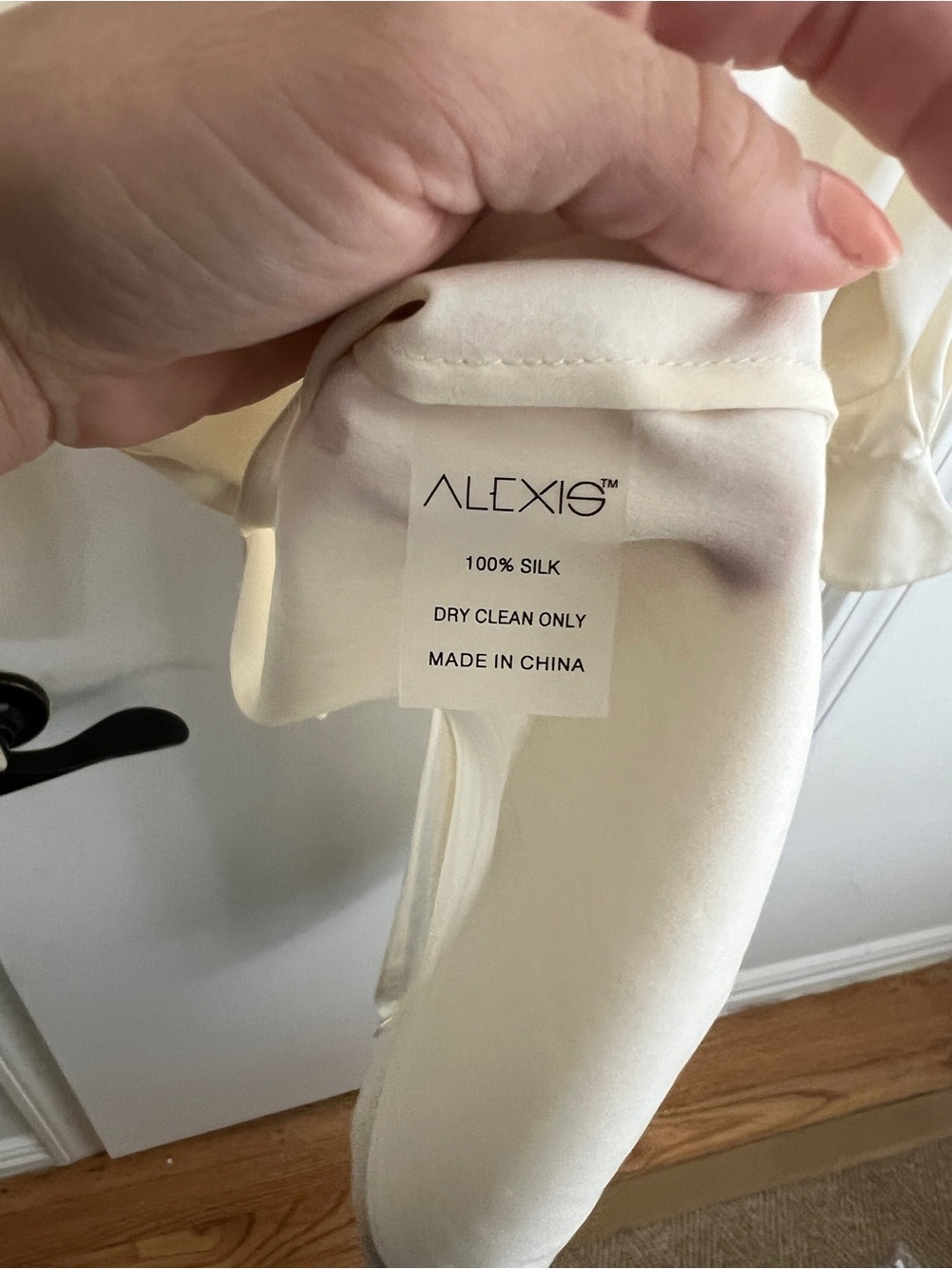Alexis Cream Silk-Like Button Front Shirt - Picture 10 of 11